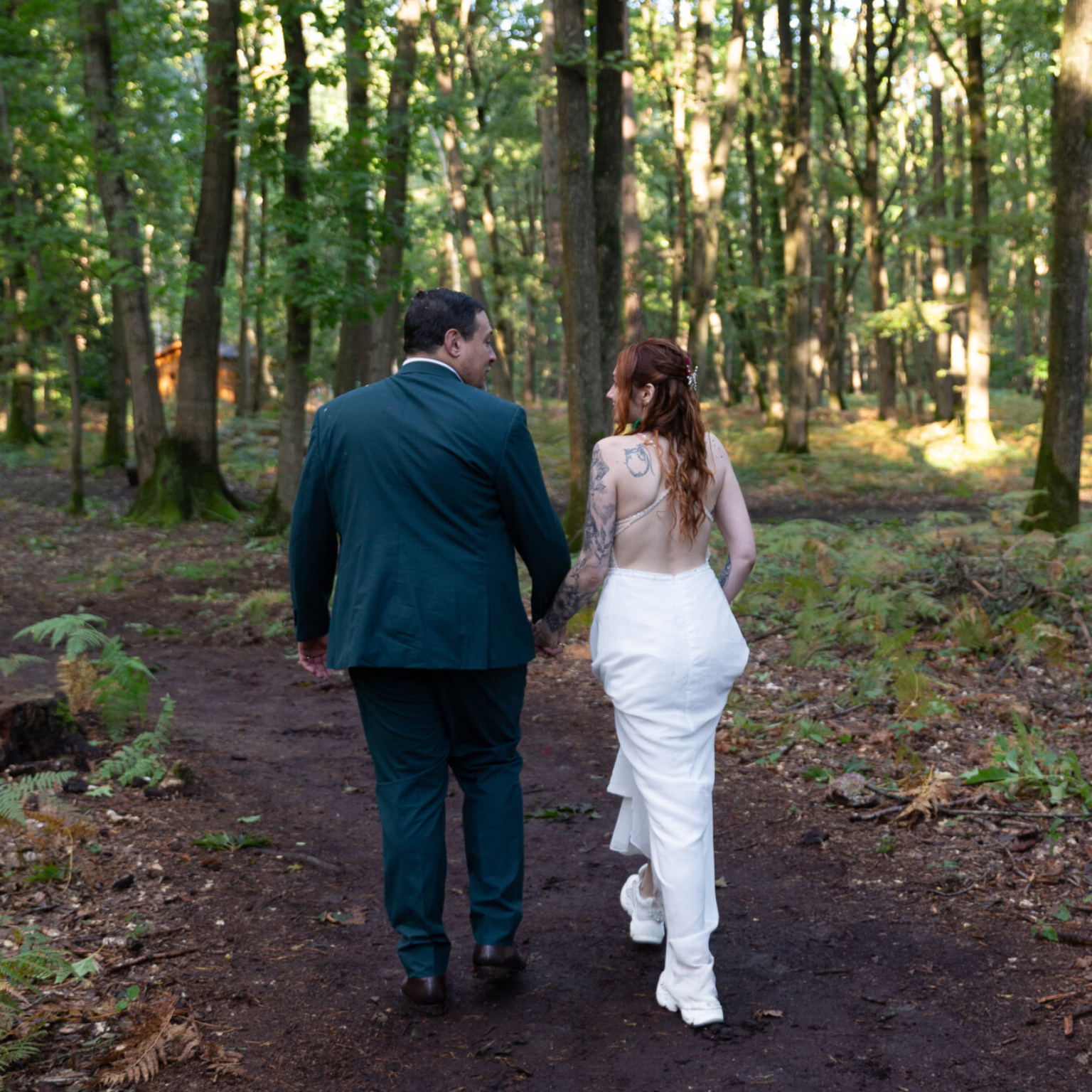 La roche couloir, mariage automnal, les mariés