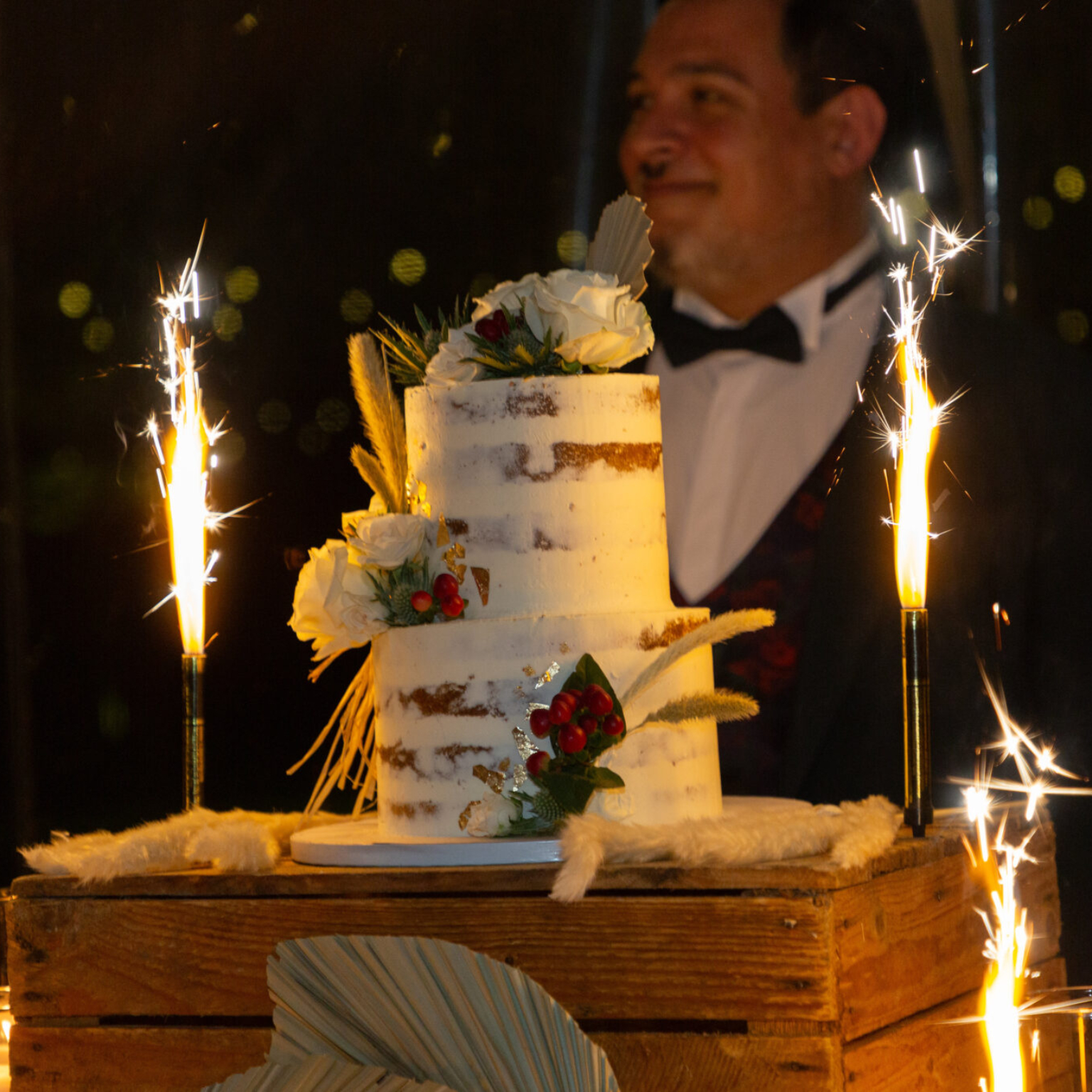 La roche couloir, mariage automnal, gâteau des mariés, gâteau automne mariage