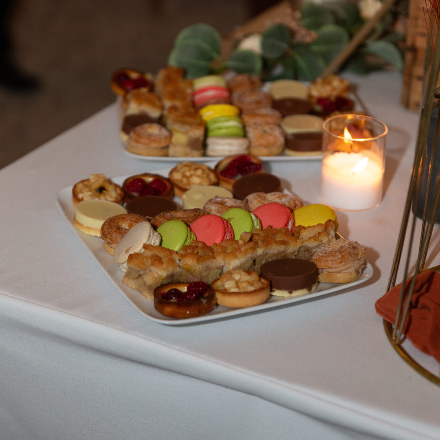 La roche couloir, mariage automnal, assortiments de dessert mariage