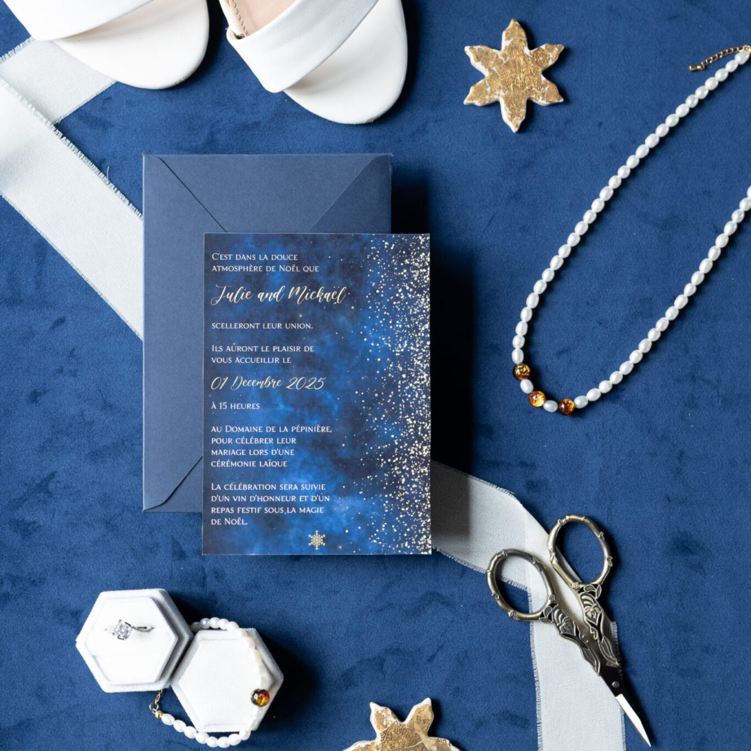 Faire part mariage, bijoux mariage, chaussures mariée