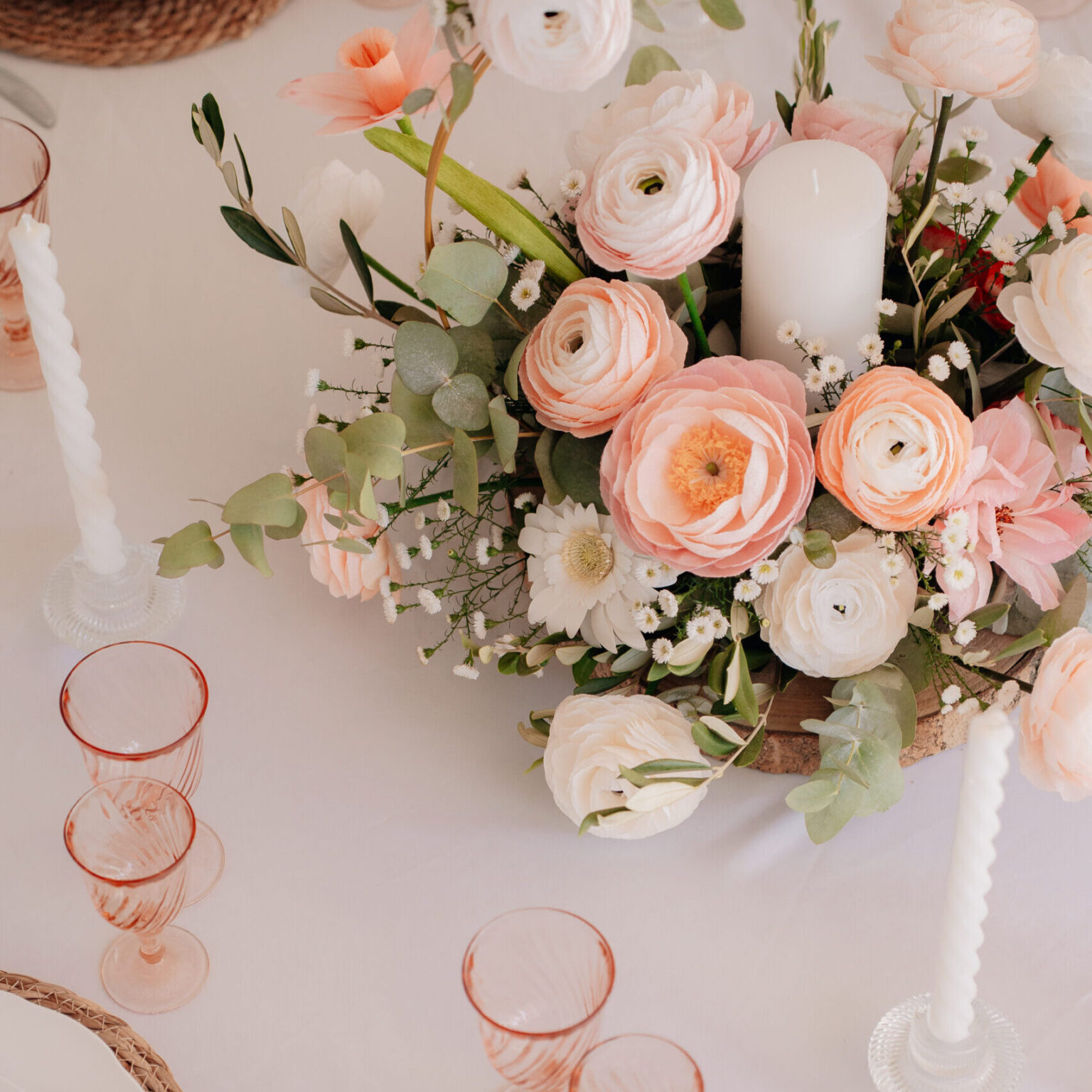 Photo de la décoration mariage printemps